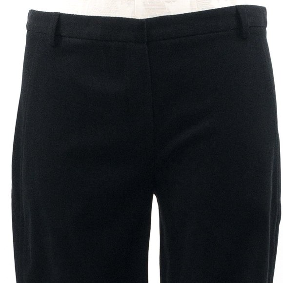 Theory Corduroy Pants 10 Stretch Straight Leg Cords Sexy Moto Black - Picture 3 of 12